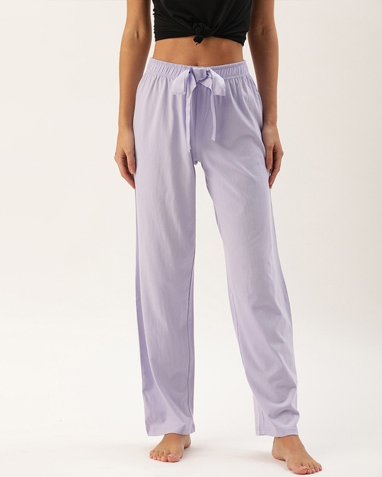 Shop Slumber Jill Pack of 2 Lounge Pants - AOP Snow White and Solid Lavender-Full