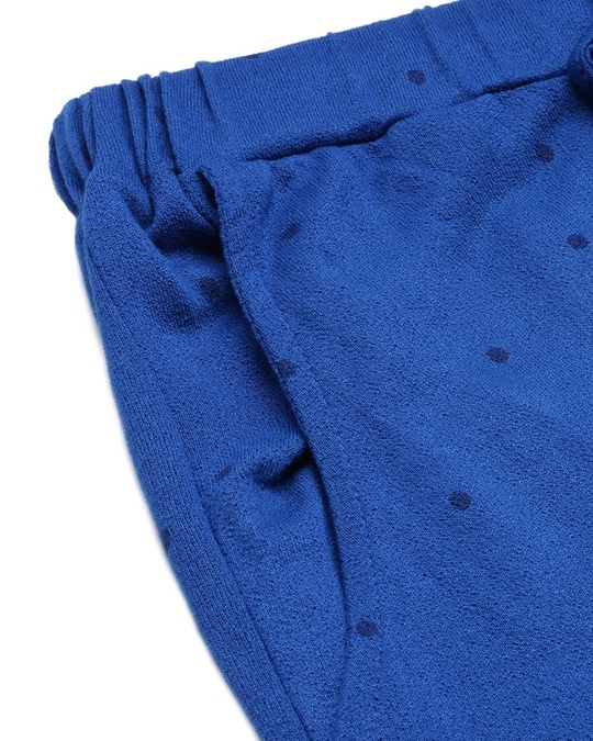 Shop Women's Blue Polka print lace blue Pyjama set