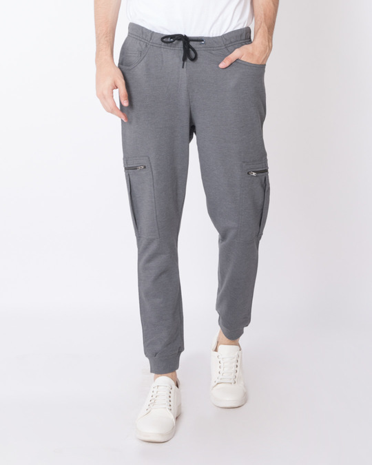 grey melange joggers