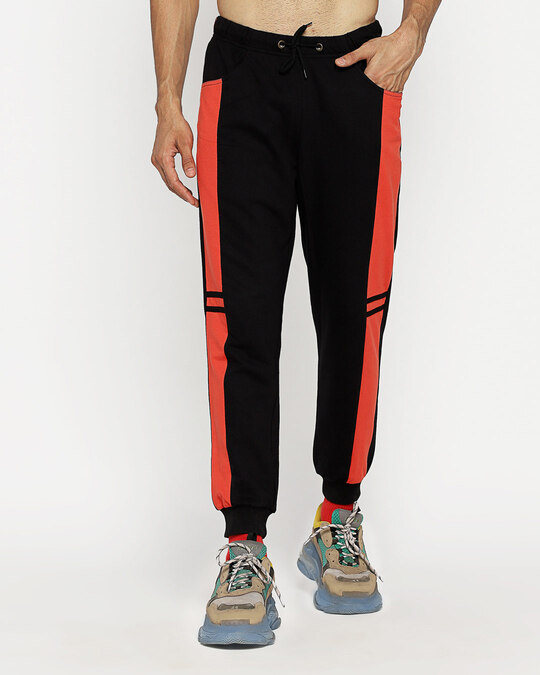 color block joggers mens