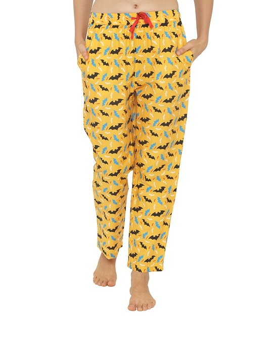 Buy Women's Yellow Batman Printed Pyjama Online in India at Bewakoof