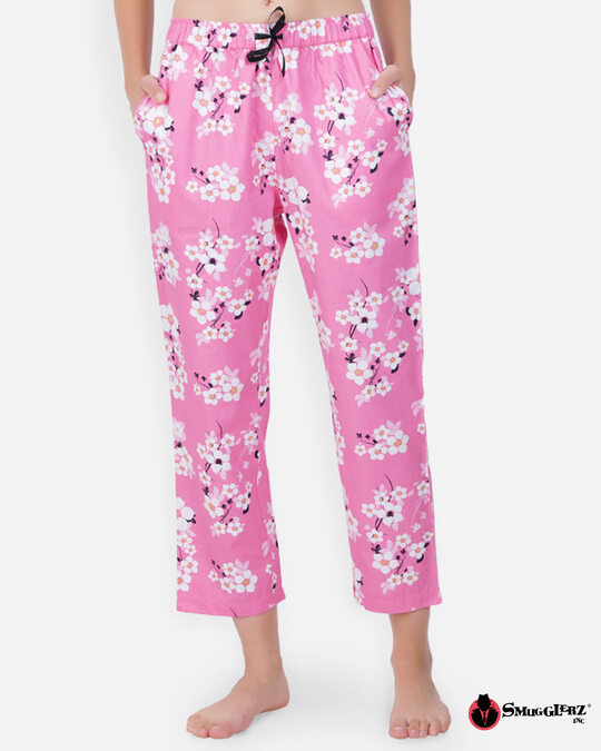 Shop Women's Pyjamas Pink Flower-Front
