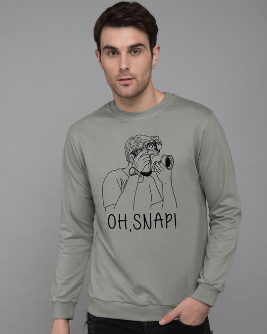 Shop Snap It Fleece Light Sweatshirt-Front