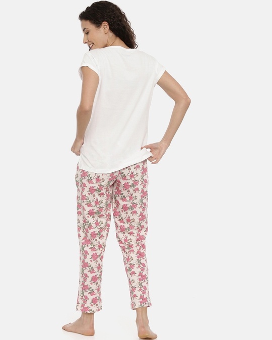 Shop Good Night Floral Pajama Set-Back