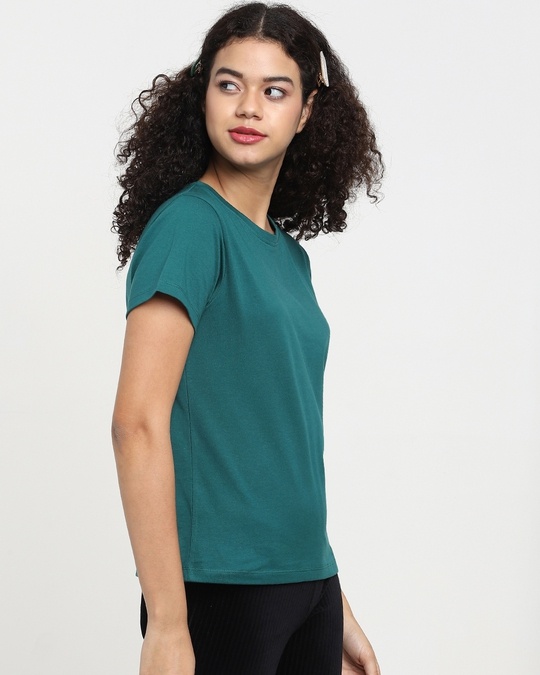 Shop Snazzy Green Half Sleeve T-shirt-Back