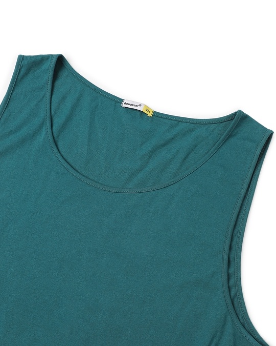 Shop Snazzy Green Plus Size Round Neck Vest