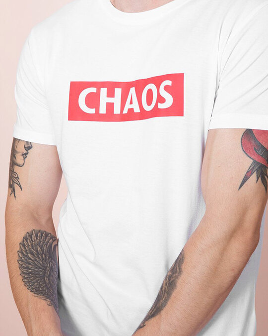 Shop Chaos White T Shirt-Full