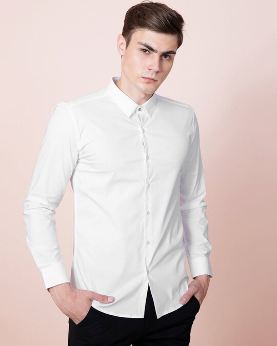 Shop Glimmer Plus Size White Shirt-Full