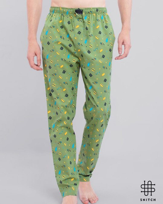 Buy Snitch Green Playful Pyjama Online in India at Bewakoof