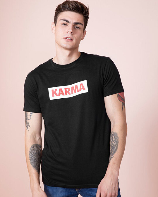 Shop Karma Black T Shirt-Full