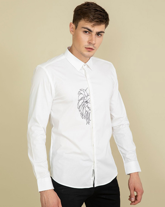 Buy Snitch Leo White Lion Shirt for Men white Online at Bewakoof