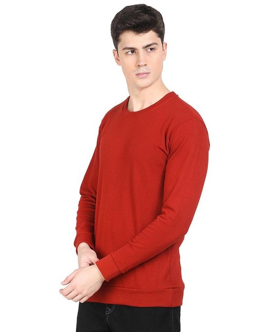 Shop Red Popcorn Full Sleeve Cotton T Shirt-Front