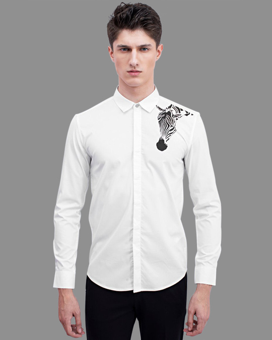 Shop Zebra White Printed Shirt-Front