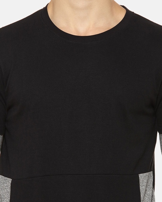 Shop Solid Men's Round Neck Black Casual T-Shirt