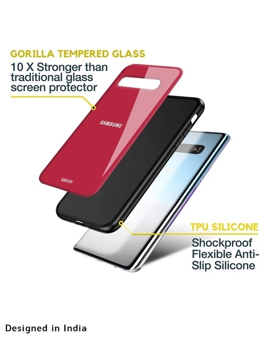 Shop Solo Maroon Printed Premium Glass Cover for Samsung Galaxy A13 (Shockproof, Light Weight)-Design