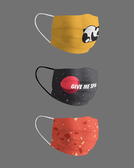 Shop Eat Sleep Repeat Pack Of 3 Super Safe Masks-Design
