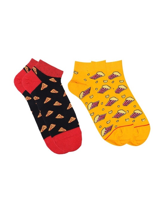 Shop Friday Night Pack Of 2 Ankle Length Quirky Cotton Socks-Front