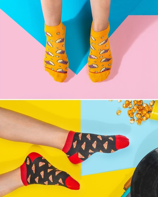 Shop Friday Night Pack Of 2 Ankle Length Quirky Cotton Socks