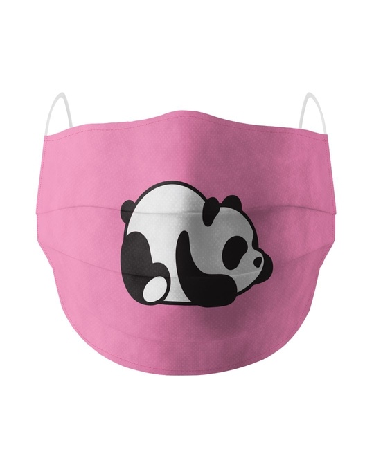 Shop Pink Panda Face Mask-Front