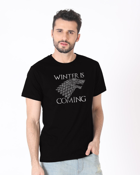 Shop Stark Winter Is Coming Half Sleeve T-Shirt (GTL)-Design