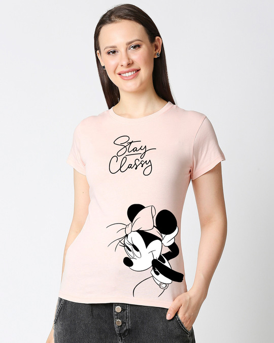Shop Stay Classy Minnie Half Sleeve Printed T-shirt (DL)-Back