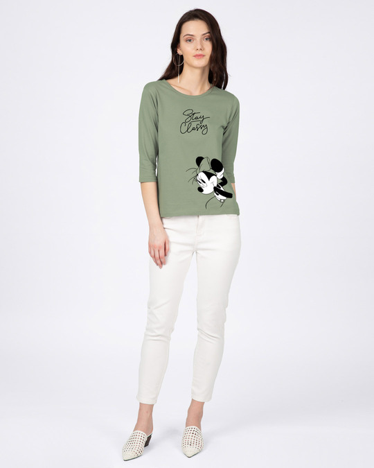 Shop Stay Classy Minnie 3/4th Sleeve Slim Fit T-Shirt (DL)-Design