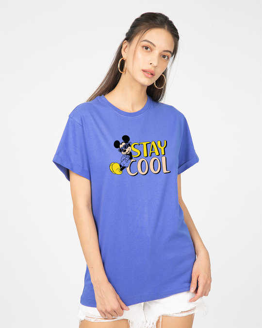 Shop Stay Cool Mickey Boyfriend T-Shirt (DL)-Front
