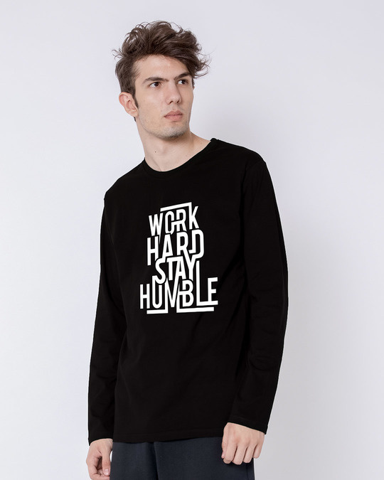 Shop Stay Humble Full Sleeve T-Shirt-Back