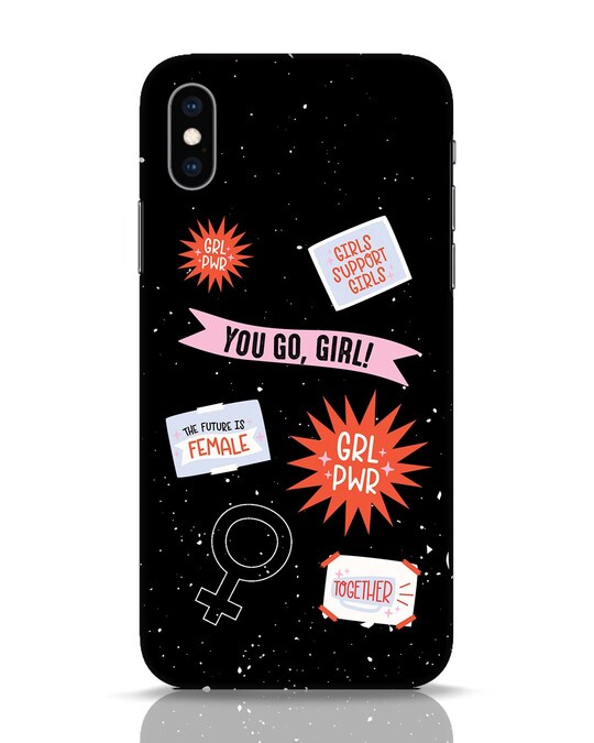 Buy Stickers iPhone XS Mobile Cover for Unisex Online at Bewakoof