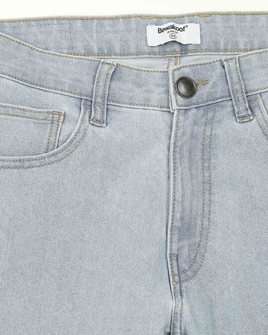 Shop Stone Blue Mid Rise Stretchable Men's Jeans