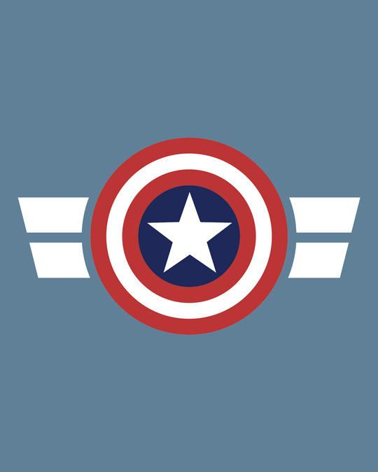 Shop Striped Captain America Boyfriend T-Shirt (AVL)-Full