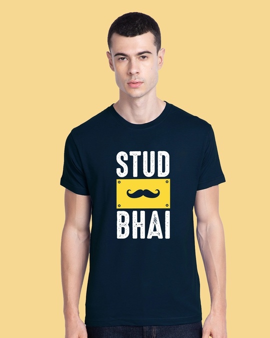 Shop Stud Bhai Half Sleeve T-shirt For Men's-Front