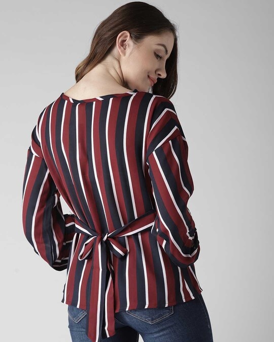 navy striped top womens