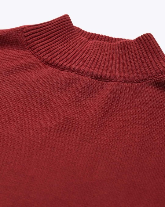Shop Women's Maroon Solid Pullover Sweater-Full