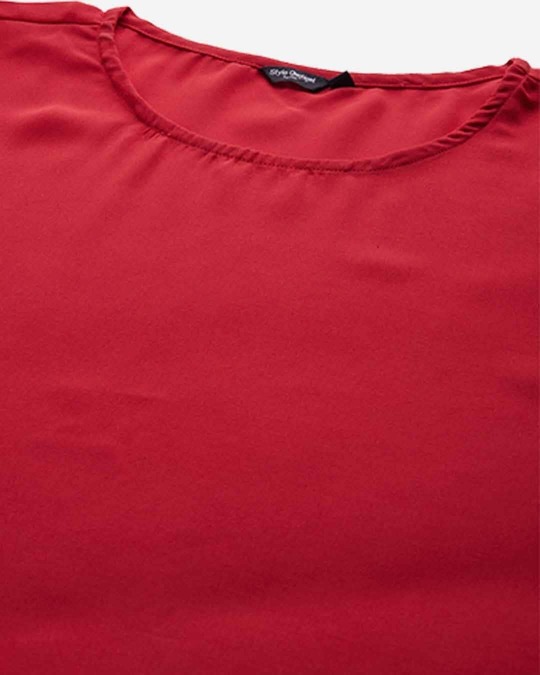 Shop Women Red Solid Top-Full
