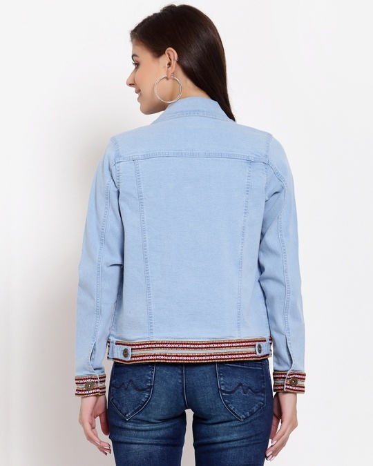 Shop Women's Blue Regular Fit Jacket-Design
