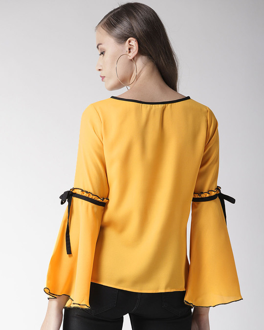 Shop Women's Yellow Solid Top-Design