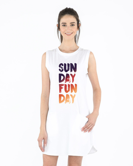 long sleeveless t shirt dress