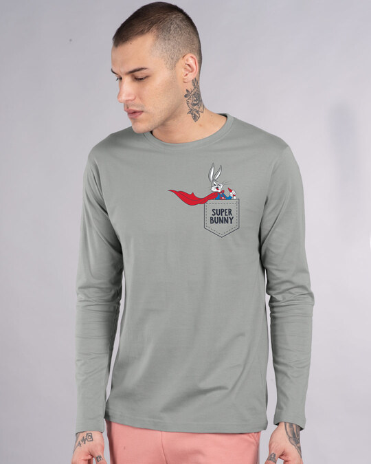 Shop Super Bunny Full Sleeve T-Shirt (LTL)-Front