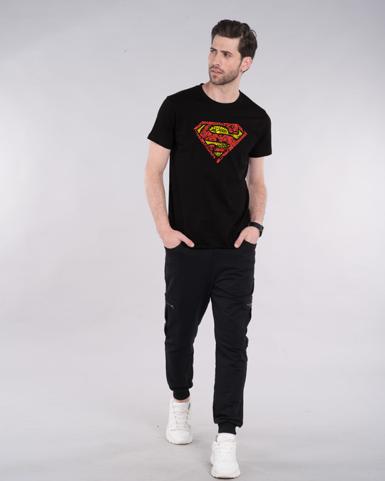 Shop Superman Doodle Half Sleeve T-Shirt (SL)-Design