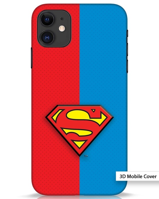 Shop Superman Half iPhone 11 3D Mobile Cover-Front