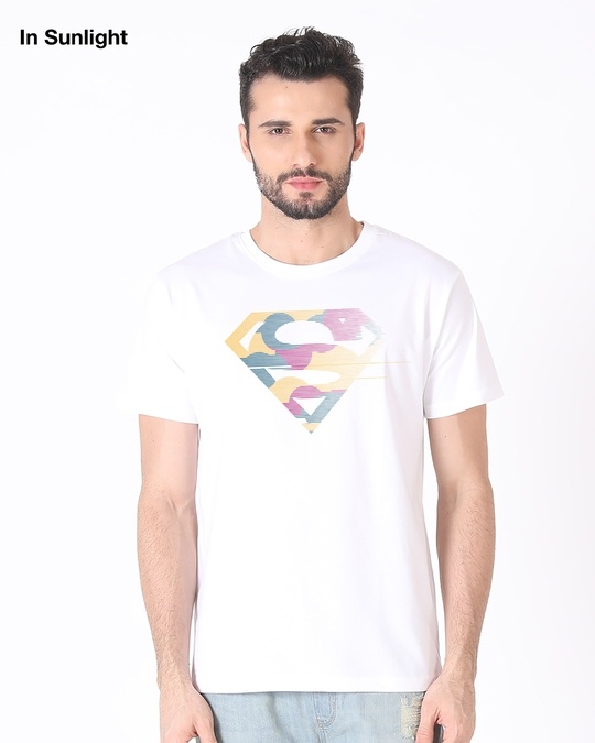 Shop Superman Line Art Sun Active T-Shirt (SL)-Design