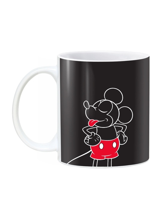 Shop Teasing Mickey  Ceramic Mug,  (320ml, Black, Single Piece)-Back