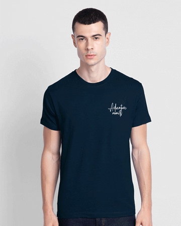 Shop The Best is Yet to Come  Half Sleeve T-shirt Navy Blue-Front