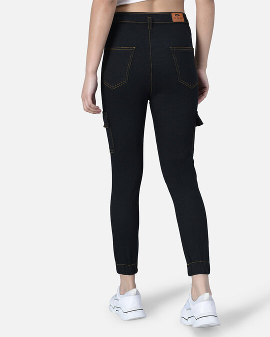 Shop Women's Black Dark Wash Jeans-Design