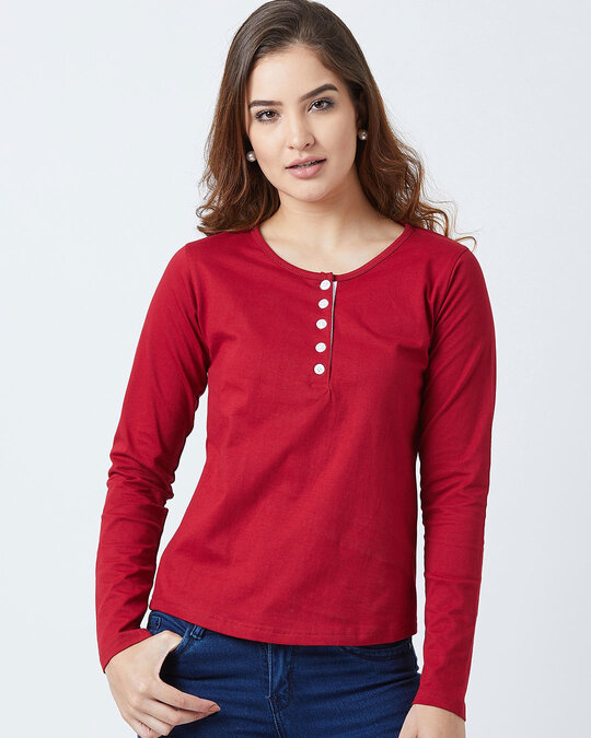 Shop Casual Full Sleeve Solid Women's Top-Back