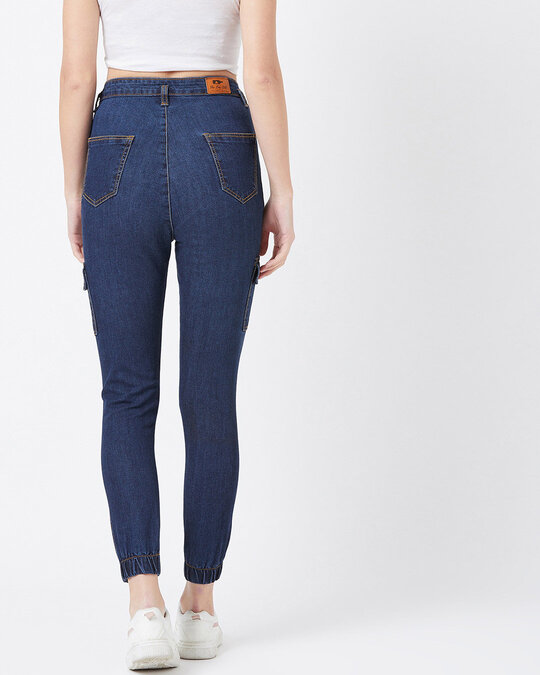 Shop Women's Dark Blue Dark Wash Jeans-Design