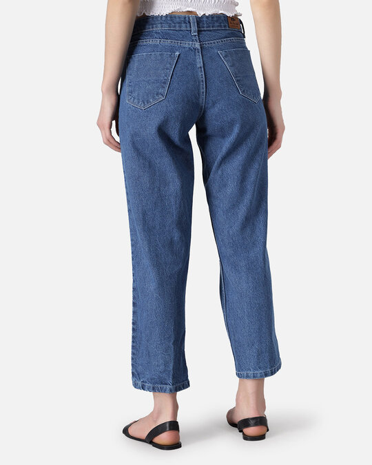 Shop Women's Blue Color 4 Pocket Mid Rise Jeans-Design