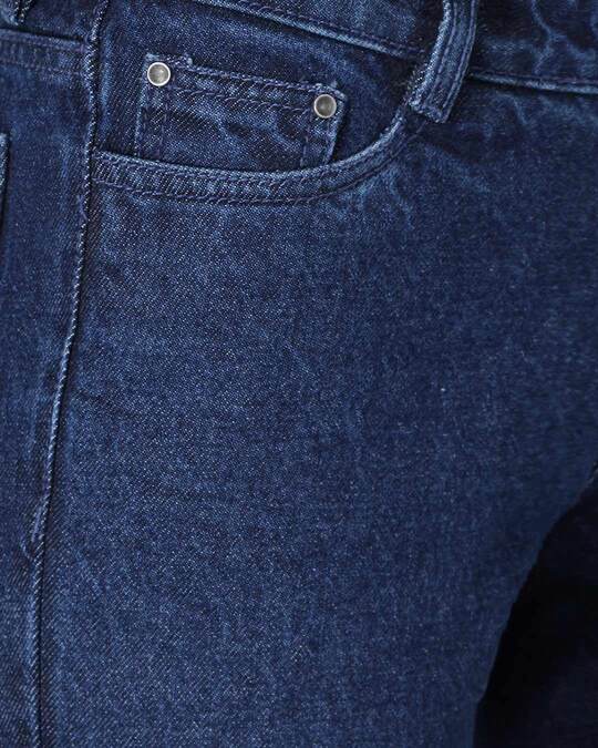 Shop Women's Blue Dark Wash 4 Pocket Mid Rise Jeans