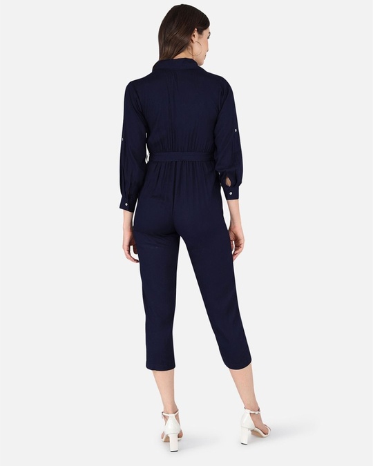 Shop Women's Blue Basic jumpsuit-Back